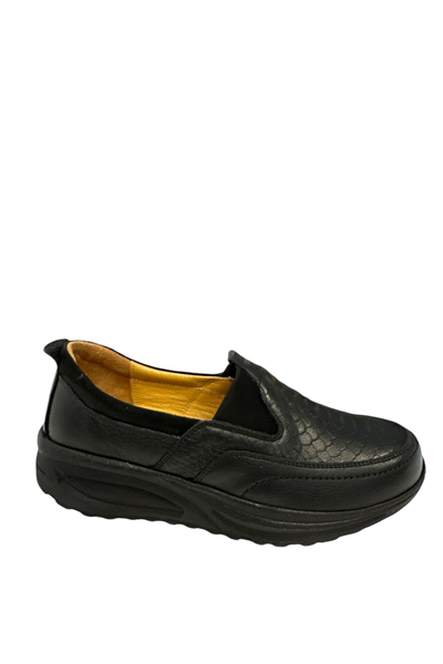 Castle Black YLDZ-42639 Kadın Hakiki Deri Ortopedik Comfort Ayakkabı Siyah