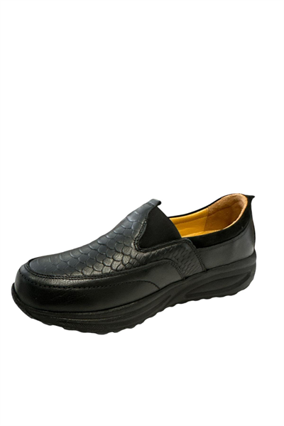 Castle Black YLDZ-42639 Kadın Hakiki Deri Ortopedik Comfort Ayakkabı Siyah