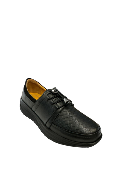 Castle Black YLDZ-42640 Kadın Hakiki Deri Ortopedik Comfort Ayakkabı Siyah