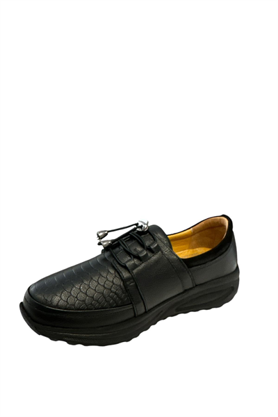 Castle Black YLDZ-42640 Kadın Hakiki Deri Ortopedik Comfort Ayakkabı Siyah