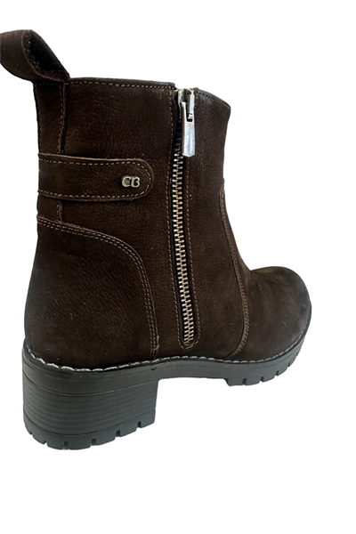 Castle Black YLDZ-4663-2 Hakiki Deri Kadın Bot Kahverengi