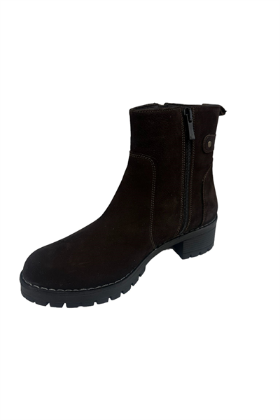 Castle Black YLDZ-4663-2 Hakiki Deri Kadın Bot Kahverengi