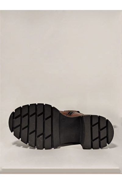 Castle Black YLDZ-52671-1 Hakkiki Deri Kadın Bot Taba