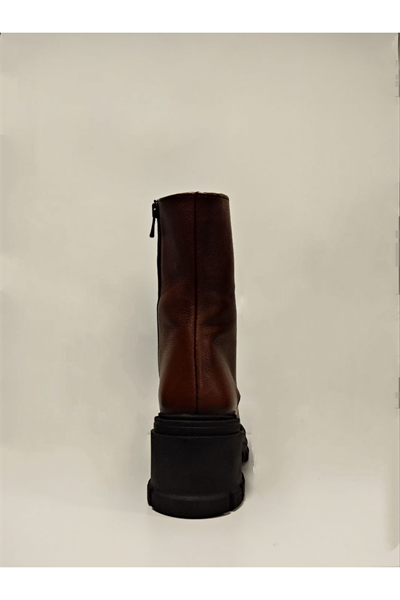 Castle Black YLDZ-52671-1 Hakkiki Deri Kadın Bot Taba