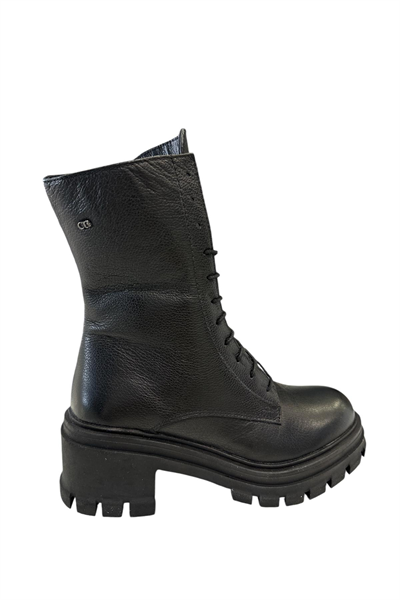 Castle Black YLDZ-52671-1 Kadın Hakiki Deri Klasik Bot Siyah