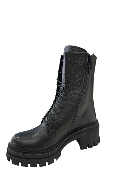 Castle Black YLDZ-52671-1 Kadın Hakiki Deri Klasik Bot Siyah