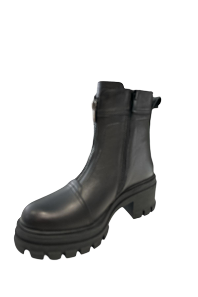 Castle Black YLDZ-52674-1 Kadın Hakiki Deri Klasik Bot Siyah