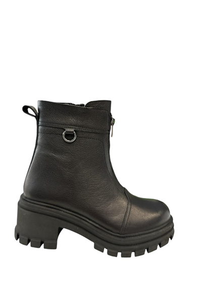 Castle Black YLDZ-52674-1 Kadın Hakiki Deri Klasik Bot Siyah