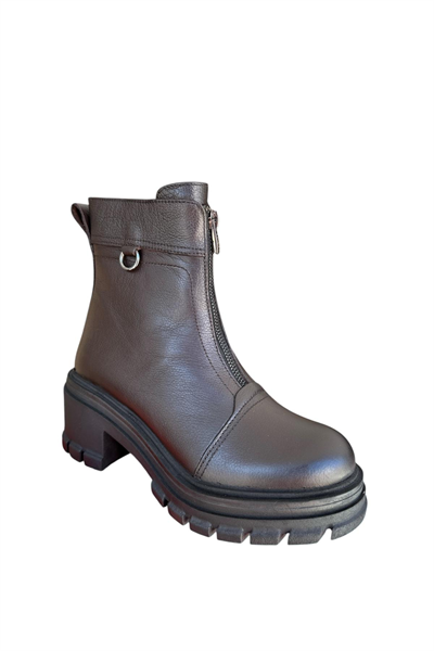 Castle Black YLDZ-52674-1 Kadın Hakiki Deri Klasik Bot Kahverengi