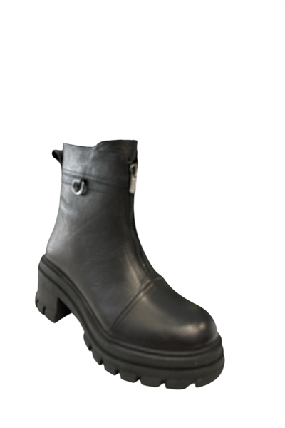 Castle Black YLDZ-52674-1 Kadın Hakiki Deri Klasik Bot Siyah