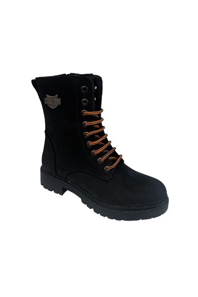 Castle Black YLDZ-90006-9 Hakikki Deri Kadın Bot Siyah
