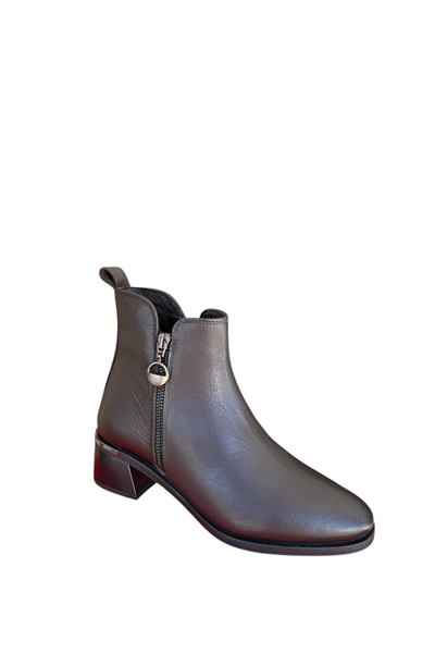 Castle Black YLDZ-9780-1 Kadın Hakiki Deri Klasik Bot Kahverengi