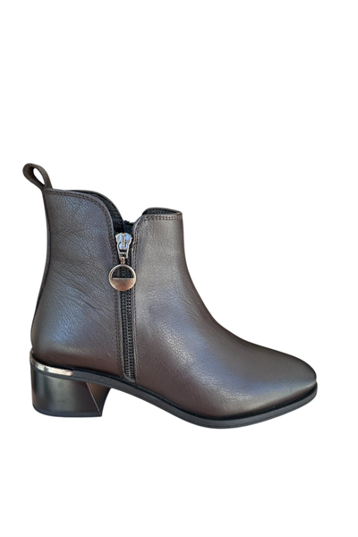 Castle Black YLDZ-9780-1 Kadın Hakiki Deri Klasik Bot Kahverengi