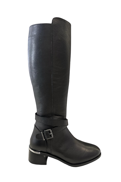 Castle Black YLDZ-97900-1 Kadın Hakiki Deri Çizme Siyah