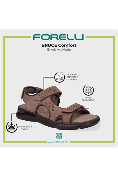 Forelli 40526 Erkek Comfort Sandalet Kahverengi