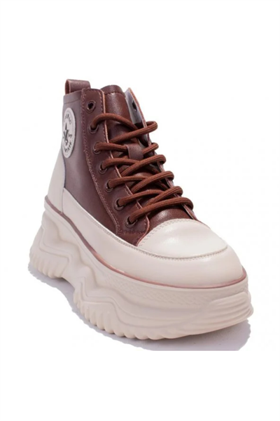 Gamelu 23KZ GINZA Deri Sneaker Bilekli Kadın Ayakkabı bej