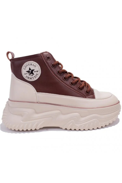 Gamelu 23KZ GINZA Deri Sneaker Bilekli Kadın Ayakkabı bej