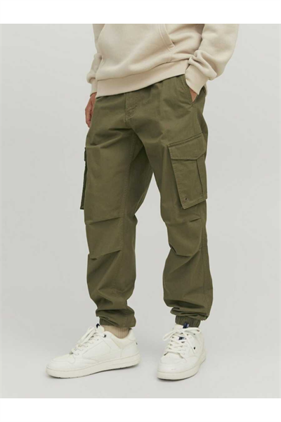 Jack Jones 12242264 JPSTKANE JJNOAH CUFFED Erkek Kargo Pantolon Haki yeşil