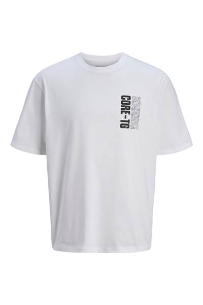 Jack Jones 12269989 JCOFLASH TEE SS CREW Erkek T-Shirt Beyaz