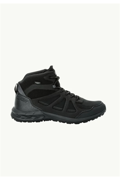 Jack Wolfskin 4051261_6000 WOODLAND 2 TEXAPORE MID M Erkek Outdoor Bot Siyah