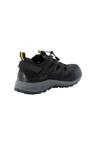 Jack Wolfskin 4051301_6357 Woodland 2 Hybrıd Low M Erkek Sandalet Siyah Gri