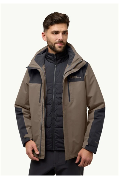 Jack Wolfskin A61872_5719 JASPER INS JKT M Erkek Outdoor Ceketi Kahverengi