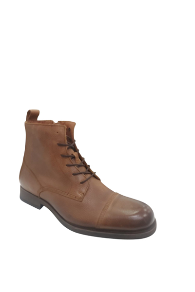 Jack&Jones 12095468 JJernest Leather BOOT Cognac Erkek Günlük Giyim Ayakkabı Kahverengi