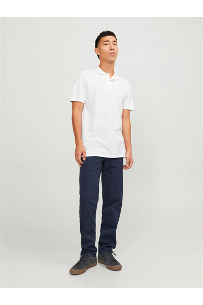 Jack&Jones 12136516 JJEBASIC POLO SS NOOS Erkek Polo Yaka T-Shirt Beyaz