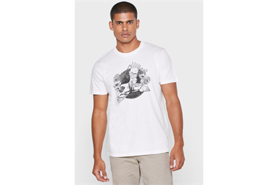 Jack&Jones 12170382 Mystic Blue / REG Erkek T-Shirt Beyaz