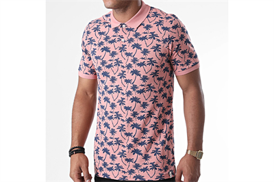 Jack&Jones 12171702 Rosette/SLIM Erkek T-Shirt Pembe Lacivert