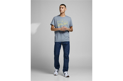 Jack&Jones 12171985 Ashley Blue/SLIM Erkek T-Shirt Mavi