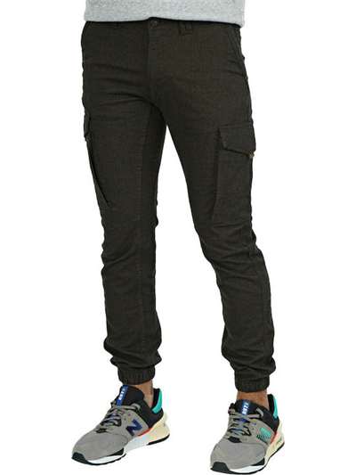 Jack&Jones 12178113 Paul Flake Olive Night Kargo Pantolon Füme