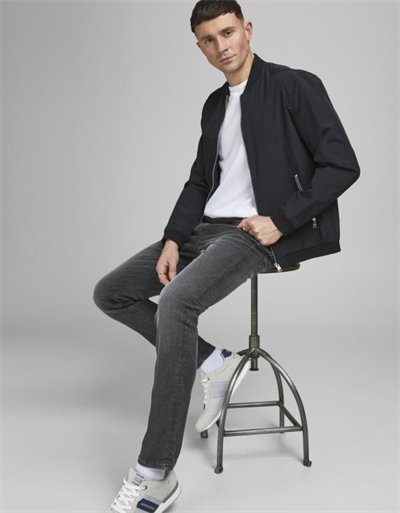 Jack&Jones 12181054 TIM Slim Straight 119 Erkek Grey Denim Gri