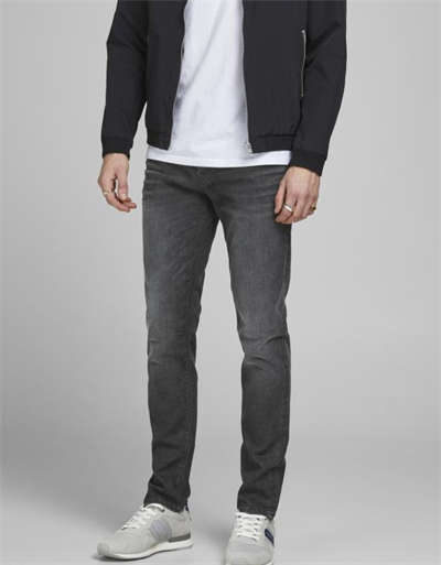 Jack&Jones 12181054 TIM Slim Straight 119 Erkek Grey Denim Gri