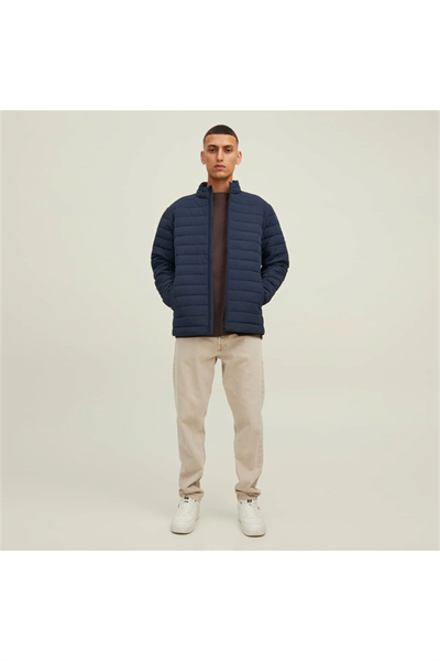 Jack&Jones 12211129 JJERECYCLE PUFFER COLOR Erkek Şişme Mont Lacivert