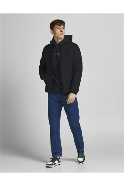 Jack&Jones 12211129 JJERECYCLE PUFFER COLOR Erkek Şişme Mont Siyah