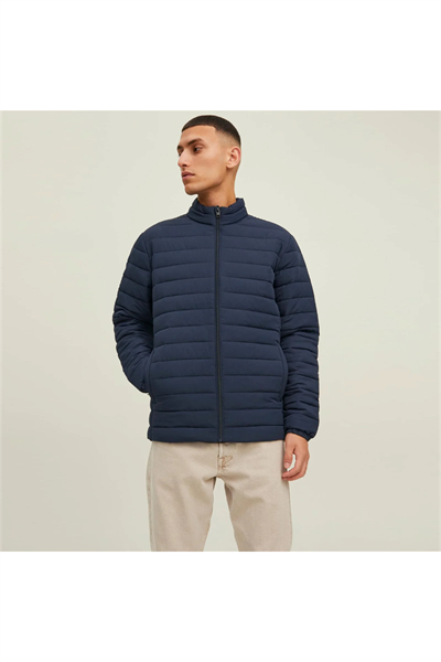 Jack&Jones 12211129 JJERECYCLE PUFFER COLOR Erkek Şişme Mont Lacivert