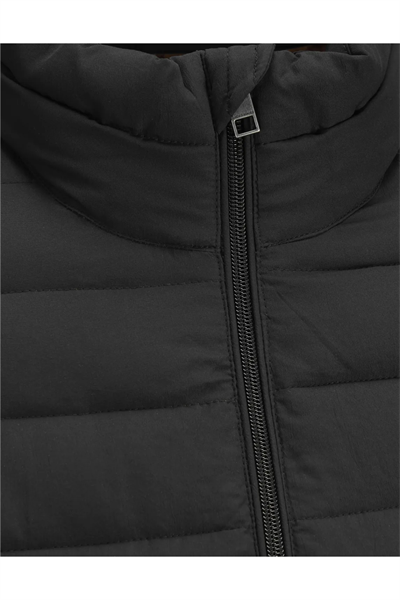 Jack&Jones 12211129 JJERECYCLE PUFFER COLOR Erkek Şişme Mont Siyah