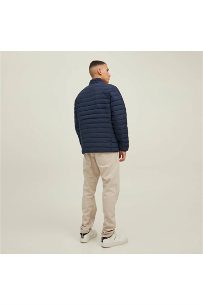Jack&Jones 12211129 JJERECYCLE PUFFER COLOR Erkek Şişme Mont Lacivert