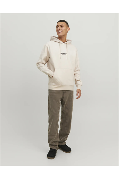 Jack&Jones 12241687 JORVESTERBRO Erkek Sweatshirt HOOD bej