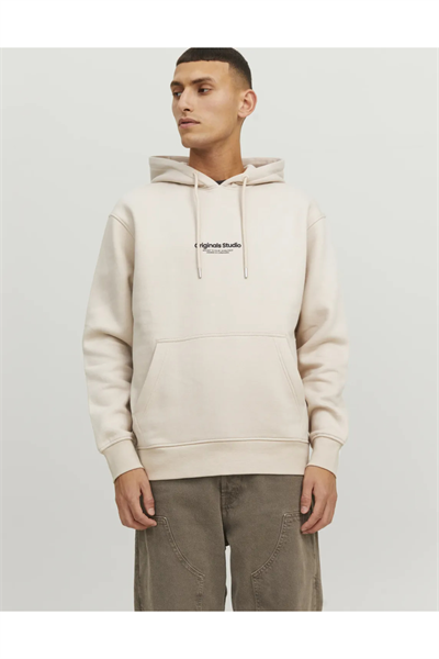 Jack&Jones 12241687 JORVESTERBRO Erkek Sweatshirt HOOD bej