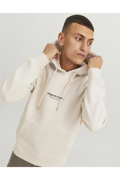 Jack&Jones 12241687 JORVESTERBRO Erkek Sweatshirt HOOD bej