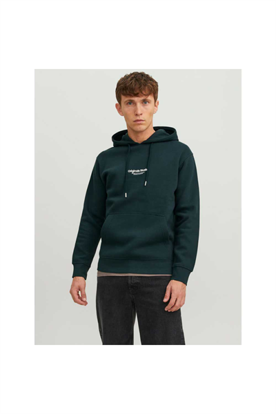 Jack&Jones 12241687 JORVESTERBRO Sweat HOOD NOOS Erkek Sweatshirt Füme