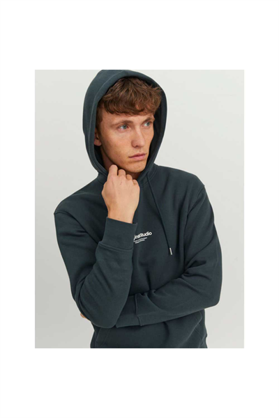 Jack&Jones 12241687 JORVESTERBRO Sweat HOOD NOOS Erkek Sweatshirt Füme