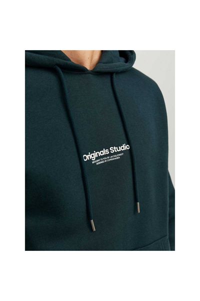 Jack&Jones 12241687 JORVESTERBRO Sweat HOOD NOOS Erkek Sweatshirt Füme