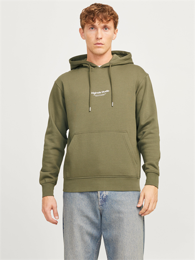 Jack&Jones 12241687 JORVESTERBRO SWEAT HOOD Erkek Sweat Shirt Haki yeşil