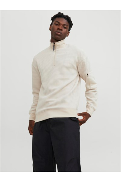 Jack&Jones 12245404 JCOBLACK Erkek Sweat bej