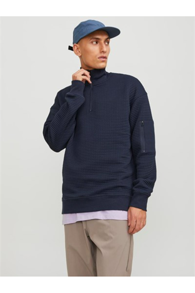 Jack&Jones 12245404 JCOBLACK Erkek Sweat Lacivert