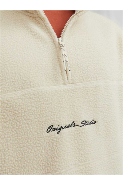 Jack&Jones 12246517 Jorhays Fleece Half Erkek Sweat Shirt bej