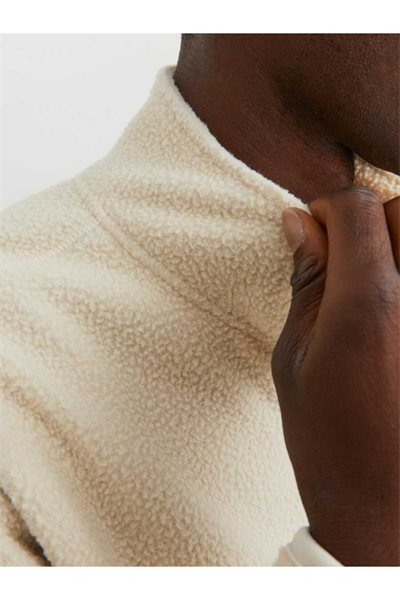 Jack&Jones 12246517 Jorhays Fleece Half Erkek Sweat Shirt bej